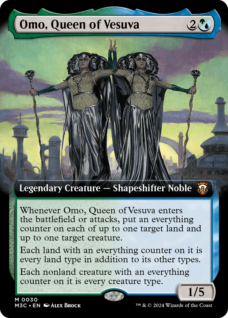 Omo, Queen of Vesuva (Extended Art) [Modern Horizons 3 Commander]-1
