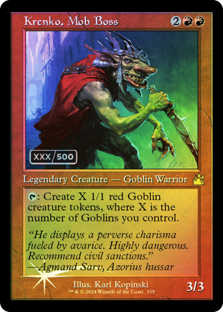Krenko, Mob Boss (Retro) (Serialized) [Ravnica Remastered]-1