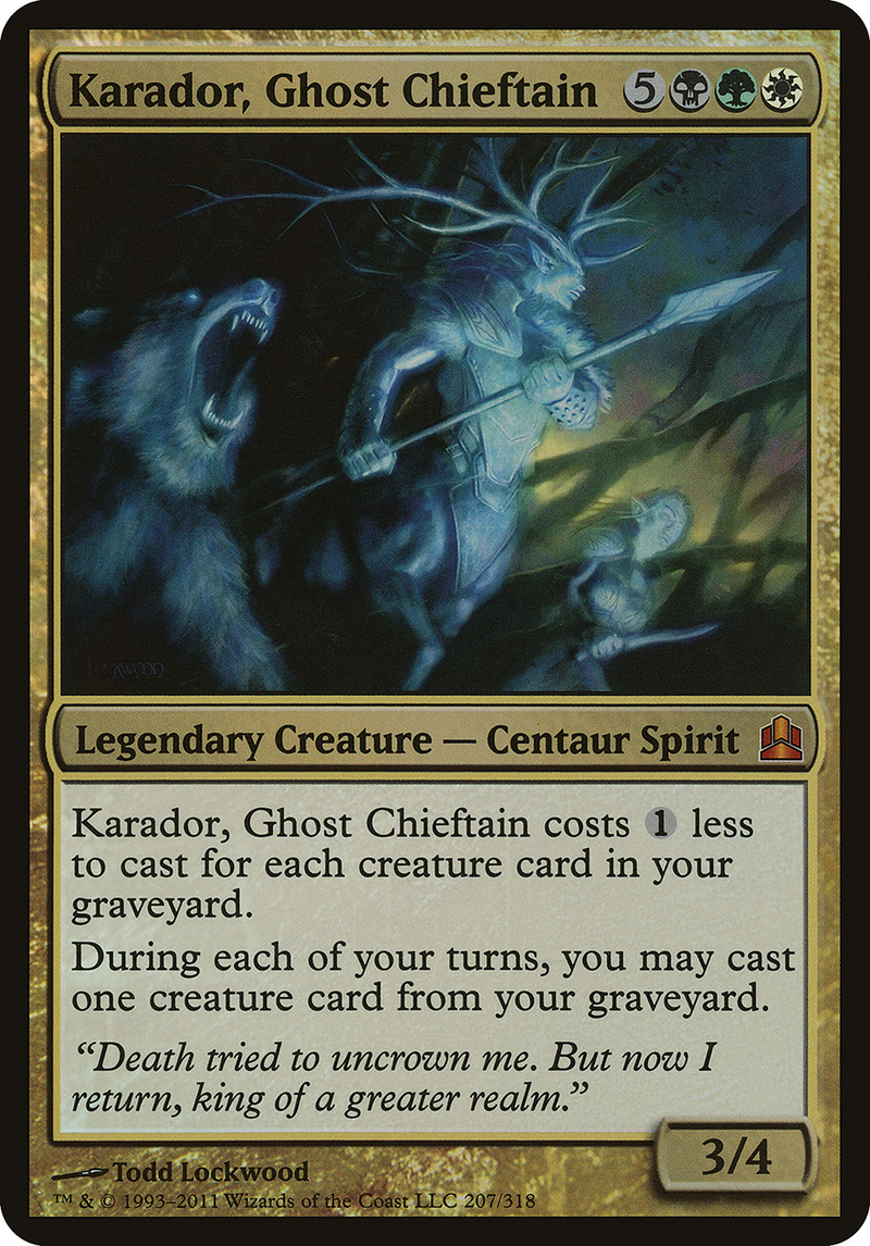 Karador, Ghost Chieftain (Oversized) [Commander 2011 Oversized]-1