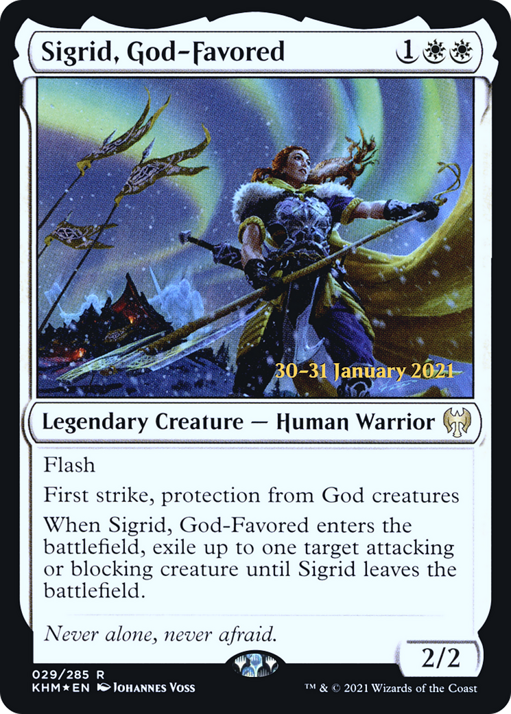 Sigrid, God-Favored [Kaldheim Prerelease Promos]-1