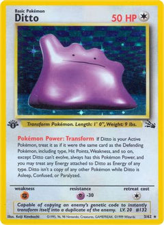 Ditto (3) 003  - Unlimited Holofoil Fossil - Holo Rare-1