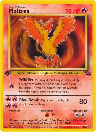 Moltres (27/62) [Fossil 1st Edition]-1