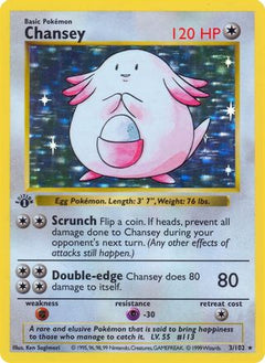 Chansey/102  - Unlimited Holofoil Base Set Shadowless - Holo Rare-1