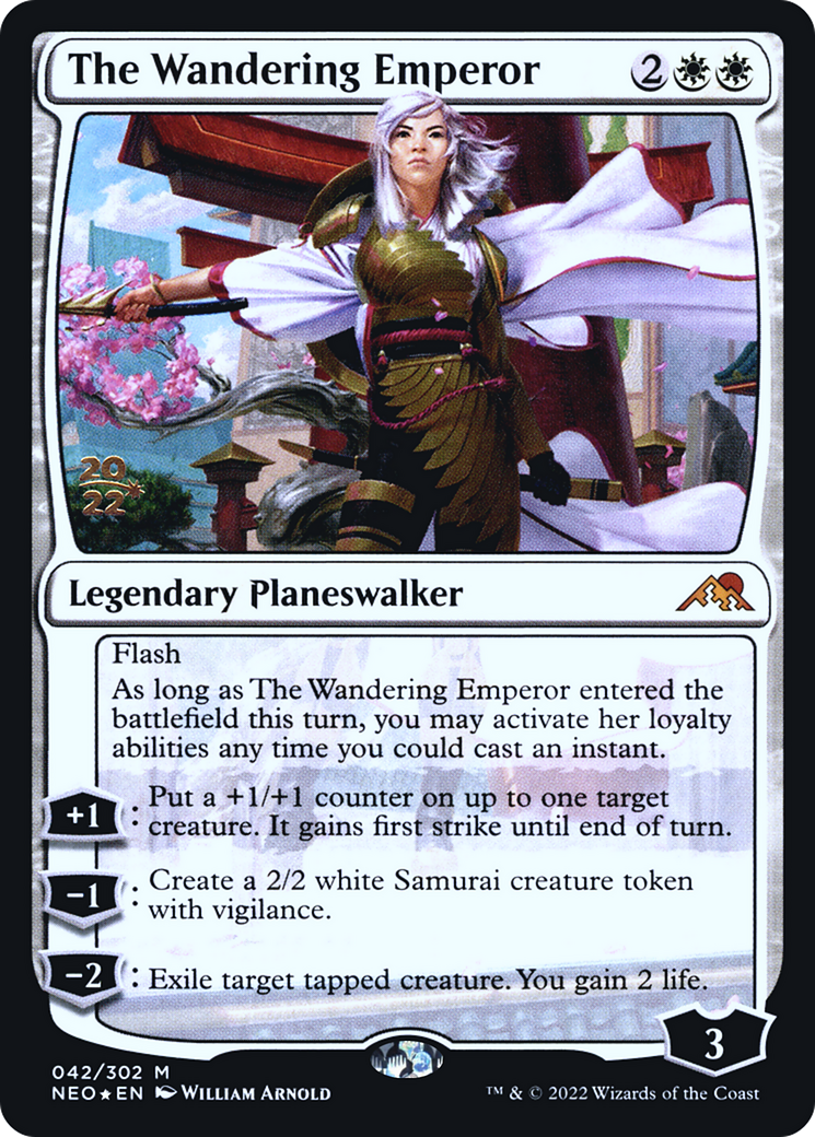 The Wandering Emperor [Kamigawa: Neon Dynasty Prerelease Promos]-1