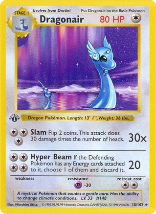 Dragonair (18/102) (Shadowless) [Base Set 1st Edition]-1