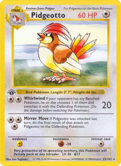 Pidgeotto (22/102) [Base Set Shadowless Unlimited]-1