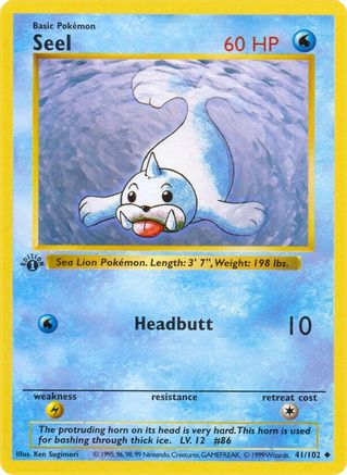 Seel (41/102) (Shadowless) [Base Set 1st Edition]-1