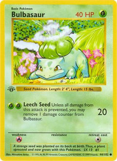 Bulbasaur (44/102) (Shadowless) [Base Set 1st Edition]-1