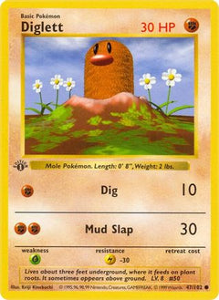 Diglett (47/102) (Shadowless) [Base Set 1st Edition]-1
