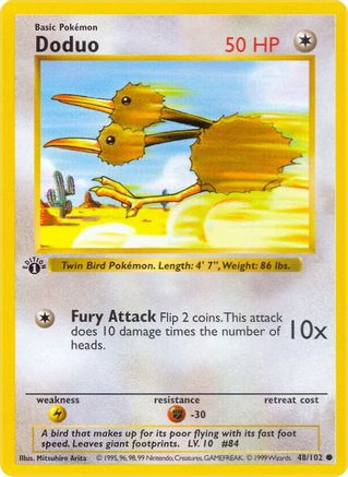 Doduo (48/102) [Base Set Shadowless Unlimited]-1