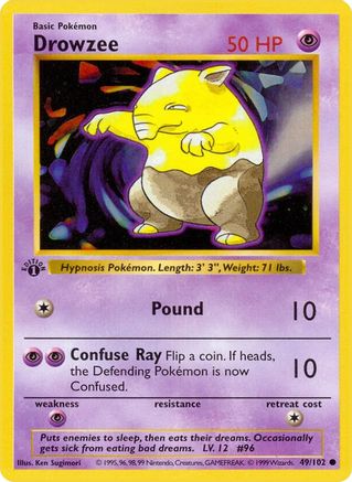 Drowzee (49/102) [Base Set Shadowless Unlimited]-1
