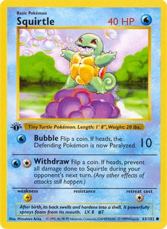 Squirtle (63/102) (Shadowless) [Base Set 1st Edition]-1