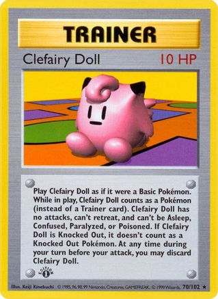 Clefairy Doll (70/102) (Shadowless) [Base Set 1st Edition]-1
