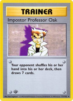 Impostor Professor Oak (73/102) (Shadowless) [Base Set 1st Edition]-1