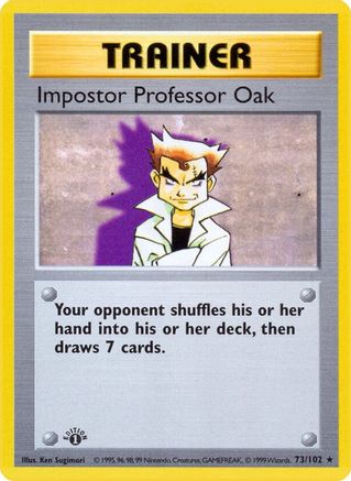Impostor Professor Oak (73/102) [Base Set Shadowless Unlimited]-1