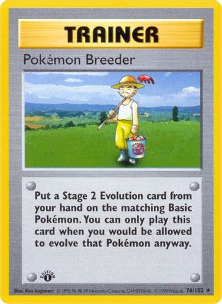 Pokemon Breeder (76/102) [Base Set Shadowless Unlimited]-1