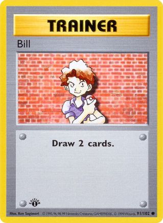 Bill (91/102) (Shadowless) [Base Set 1st Edition]-1