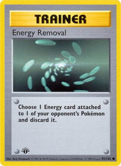 Energy Removal (92/102) [Base Set Shadowless Unlimited]-1
