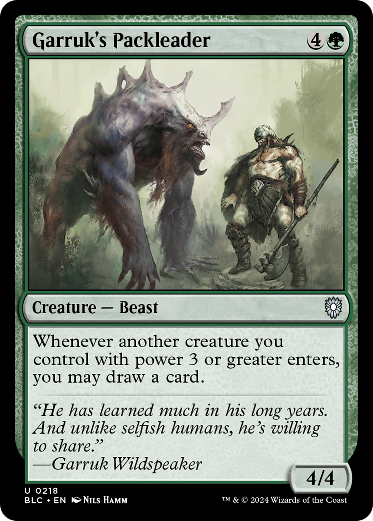 Garruk's Packleader [Bloomburrow Commander]-1