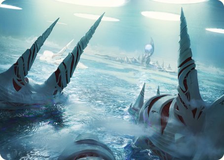 Seachrome Coast Art Card [Phyrexia: All Will Be One Art Series]-1