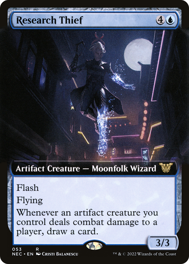 Research Thief (Extended Art) [Kamigawa: Neon Dynasty Commander]-1