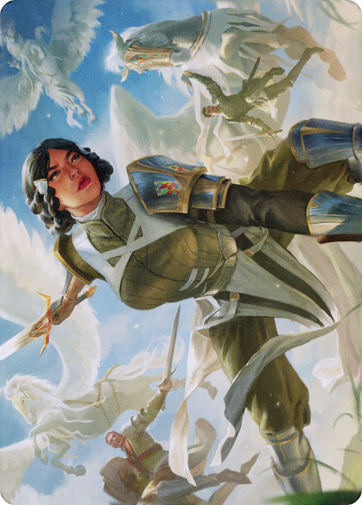 Resolute Reinforcements // Resolute Reinforcements (ADMU-013) - Dominaria United Art Series (Borderless) Foil-1