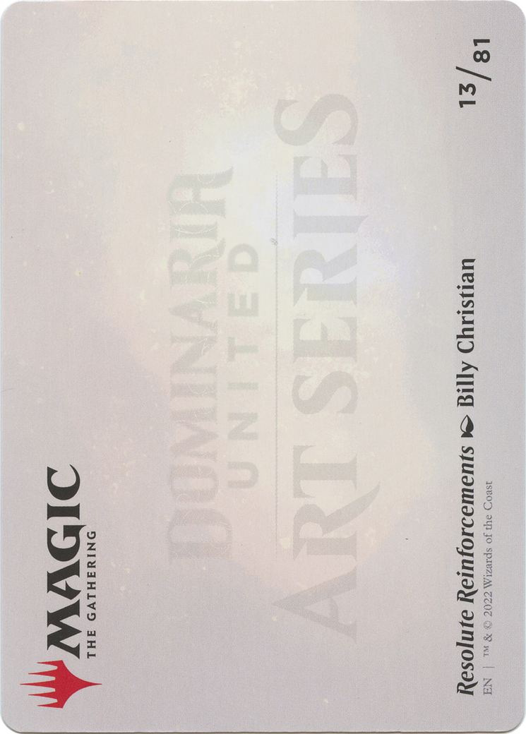 Resolute Reinforcements // Resolute Reinforcements (ADMU-013) - Dominaria United Art Series (Borderless) Foil-2