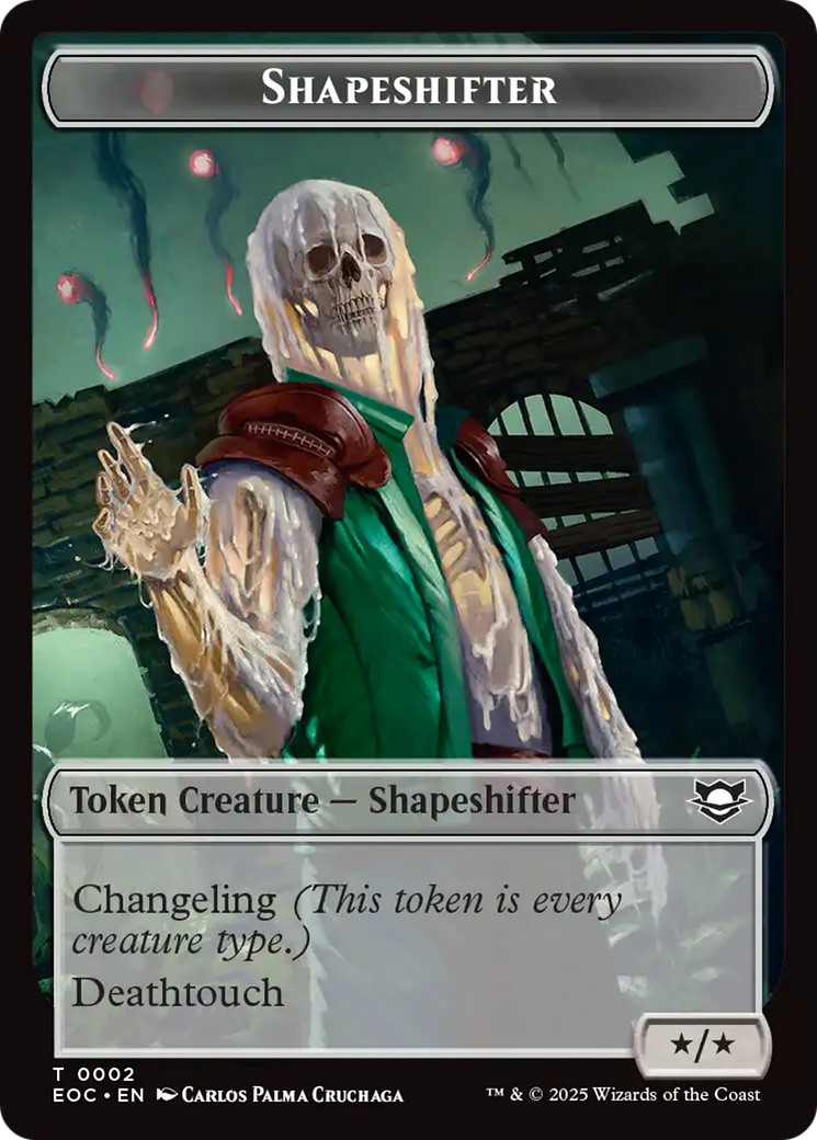 Shapeshifter // Golem (0013) Double-Sided Token [Edge of Eternities Commander Tokens]-1