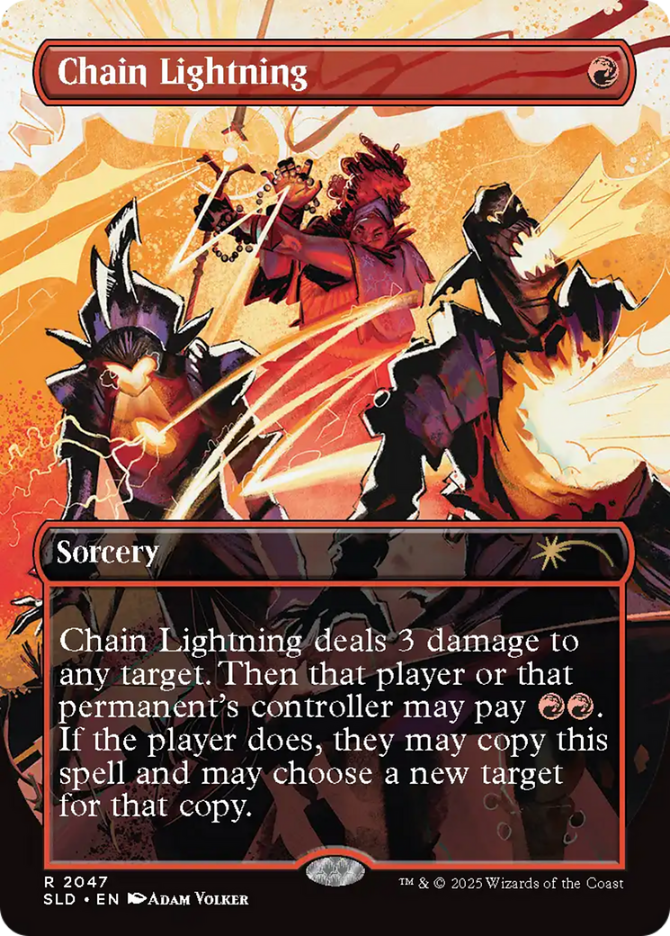 Chain Lightning (SLD-2047) - Secret Lair Drop (Borderless) Foil-1