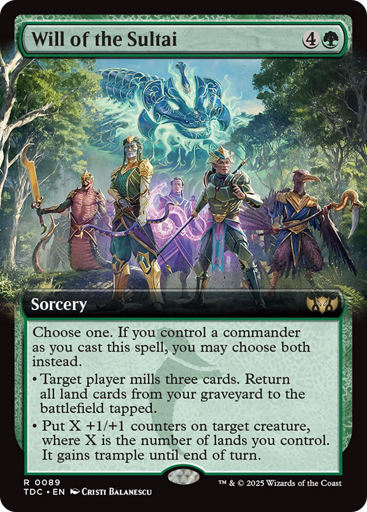 Will of the Sultai (Extended Art) (TDC-089) - Commander: Tarkir: Dragonstorm: (Extended Art)-1