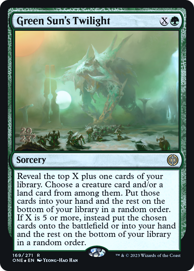 Green Sun's Twilight [Phyrexia: All Will Be One Prerelease Promos]-1