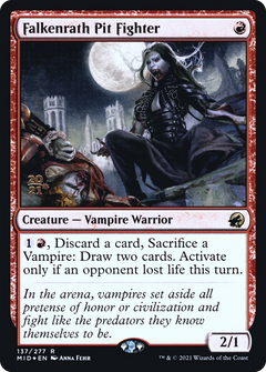 Falkenrath Pit Fighter [Innistrad: Midnight Hunt Prerelease Promos]-1