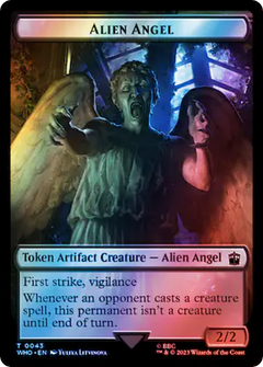 Alien Angel // Food (0057) Double-Sided Token (Surge Foil) [Doctor Who Tokens]-1