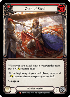 Oath of Steel (Red) [EVR056] (Everfest)  1st Edition Rainbow Foil-2