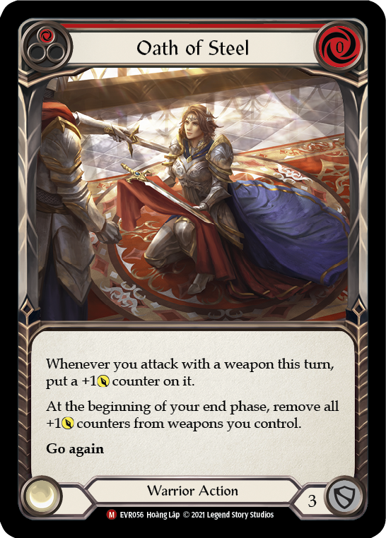 Oath of Steel (Red) [EVR056] (Everfest)  1st Edition Rainbow Foil-2