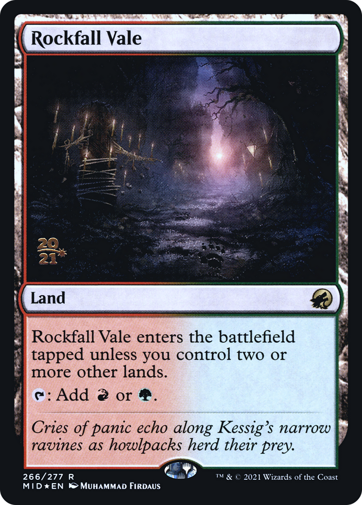 Rockfall Vale [Innistrad: Midnight Hunt Prerelease Promos]-1