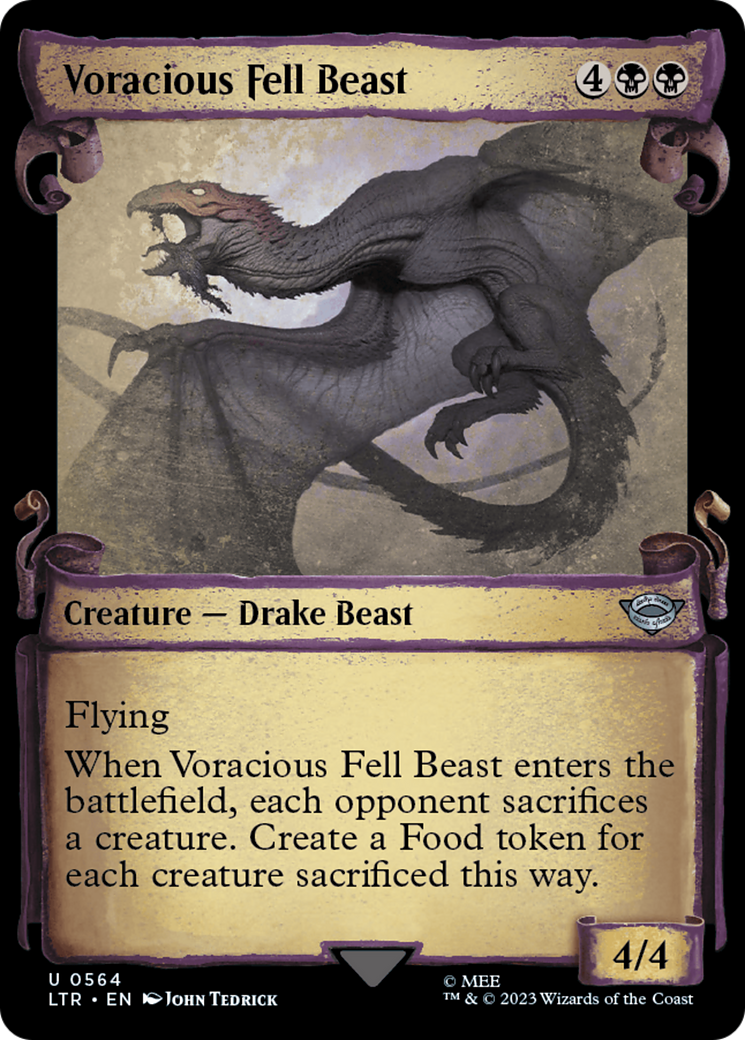 Voracious Fell Beast (Showcase Scrolls) (LTR-564) - The Lord of the Rings: Tales of Middle-earth: (Showcase) Foil-1