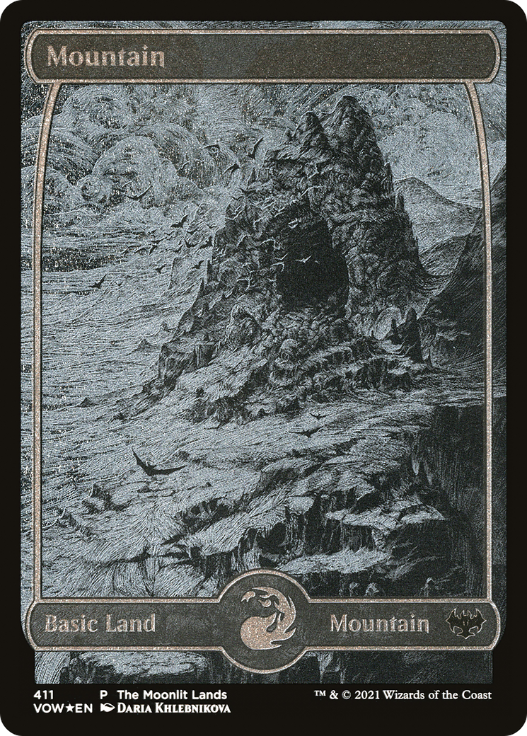 Mountain (VOW-411) - Innistrad: Crimson Vow Etched Foil-1