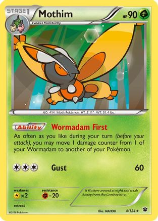 Mothim (4/124) [XY: Fates Collide]-1