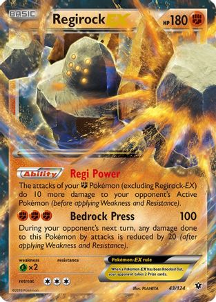 Regirock EX (43/124) [XY: Fates Collide]-1