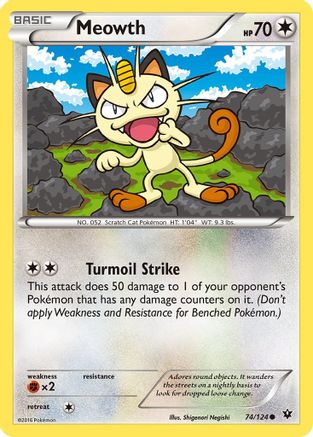 Meowth (74/124) [XY: Fates Collide]-1
