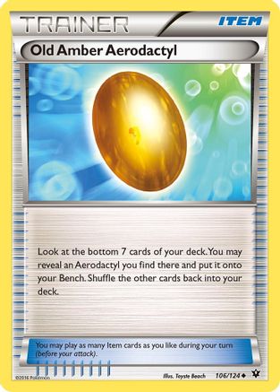 Old Amber Aerodactyl (106/124) [XY: Fates Collide]-1