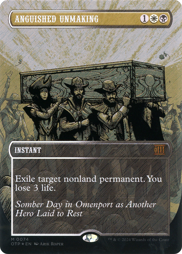 Anguished Unmaking (Textured Foil) [Outlaws of Thunder Junction: Breaking News]-1