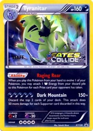 Tyranitar (XY130) (Staff) [XY: Black Star Promos]-1