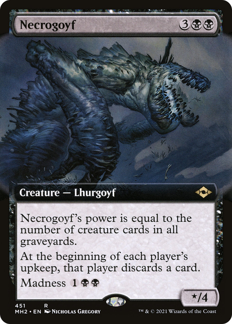 Necrogoyf (Extended Art) [Modern Horizons 2]-1