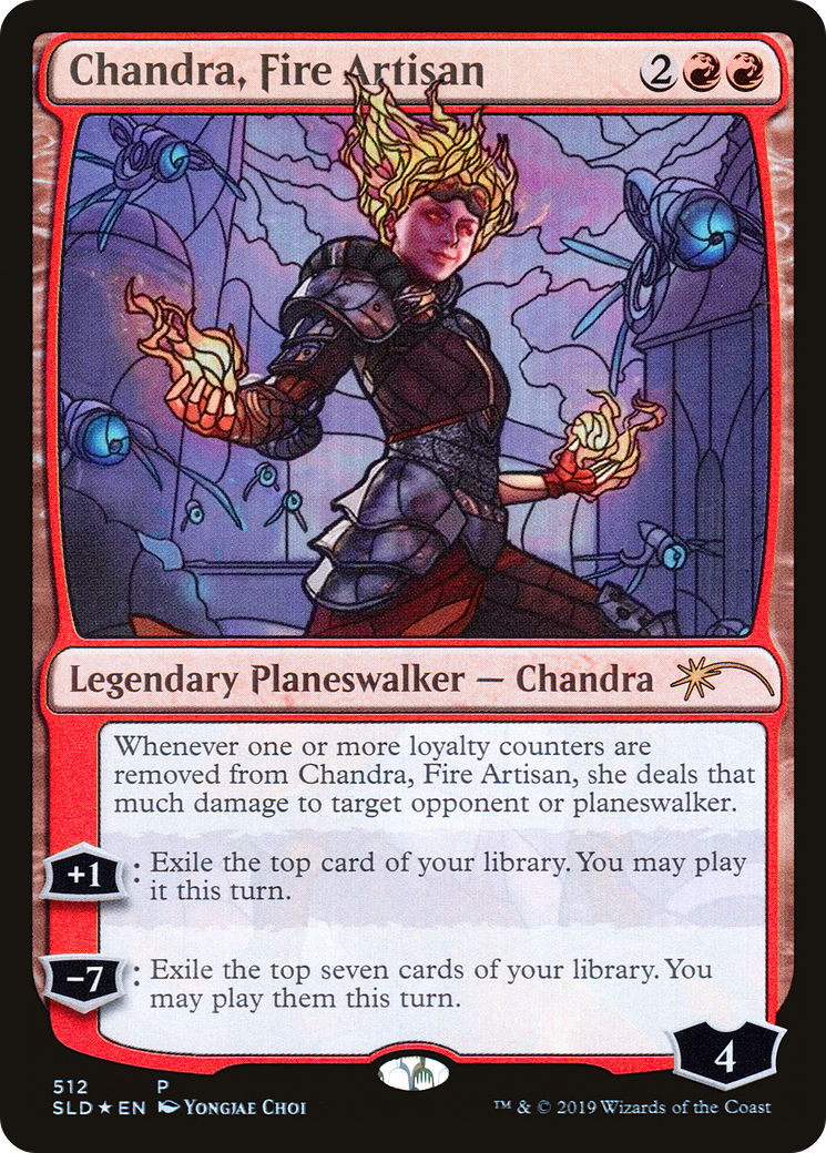 Chandra, Fire Artisan (Stained Glass) [Secret Lair Drop Promos]-1