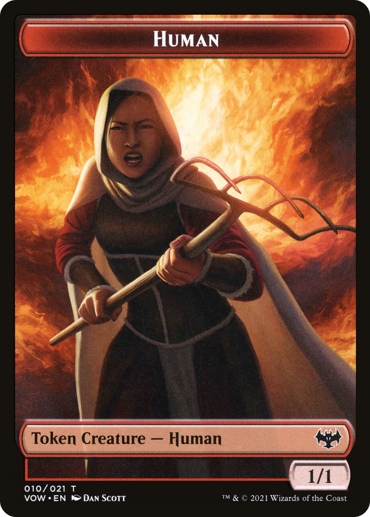 Human (TVOW-010) - Innistrad: Crimson Vow Tokens Foil-1