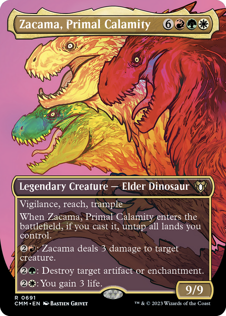 Zacama, Primal Calamity (Borderless Profile) [Commander Masters]-1