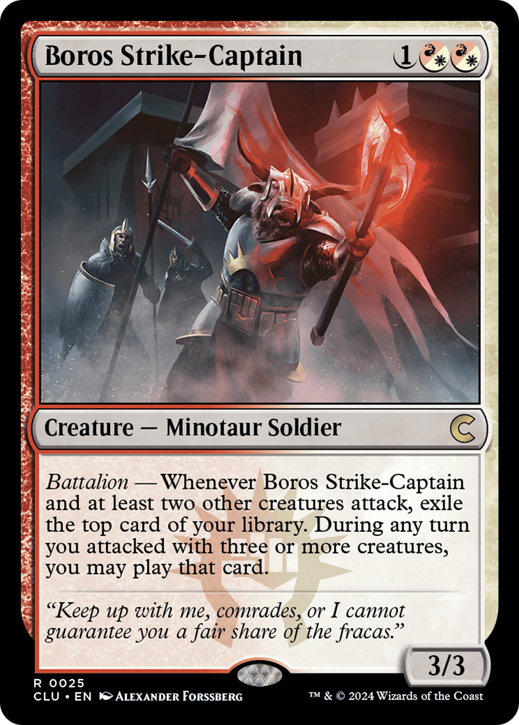 Boros Strike-Captain [Ravnica: Clue Edition]-1