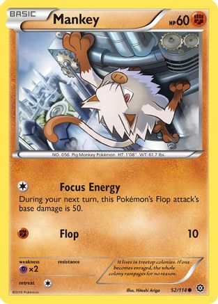 Mankey (52/114) [XY: Steam Siege]-1